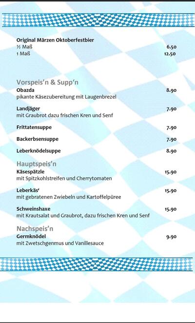 Bayrische Speisen